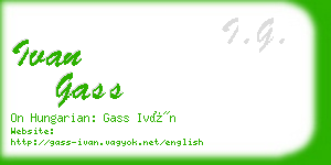 ivan gass business card